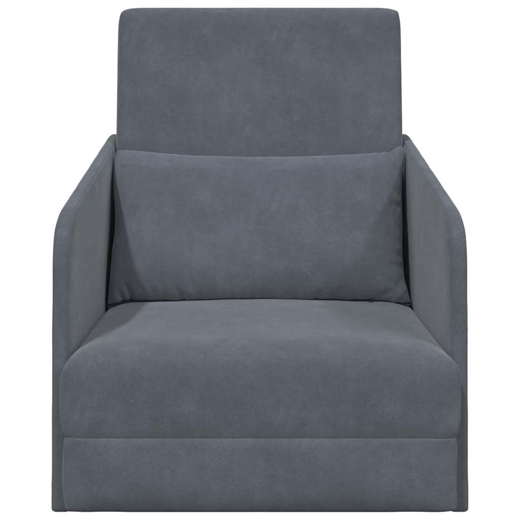 Sofa Bett Dunkelgrau 65 x 80 x 83 cm Samt