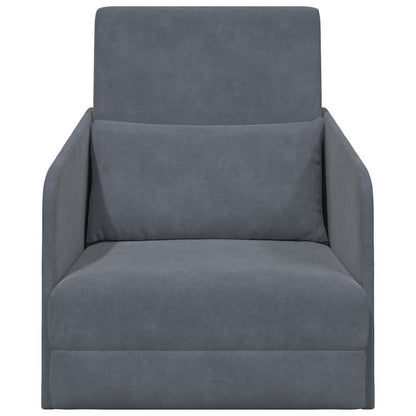 Sofa Bett Dunkelgrau 65 x 80 x 83 cm Samt