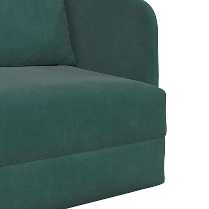 Sofa Bett Dunkelgrün 65 x 80 x 83 cm Samt