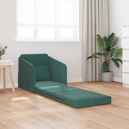Sofa Bett Dunkelgrün 65 x 80 x 83 cm Samt