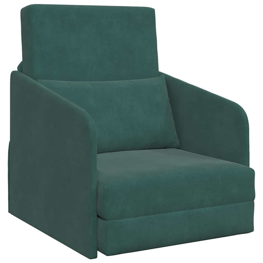 Sofa Bett Dunkelgrün 65 x 80 x 83 cm Samt