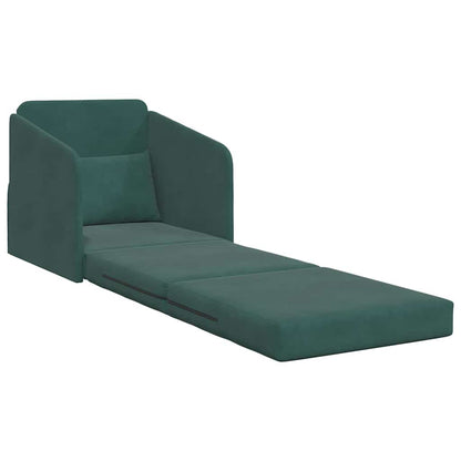 Sofa Bett Dunkelgrün 65 x 80 x 83 cm Samt