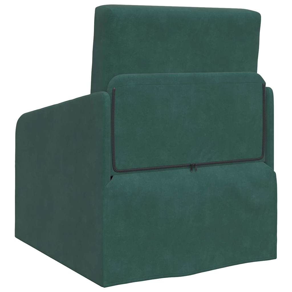 Sofa Bett Dunkelgrün 65 x 80 x 83 cm Samt