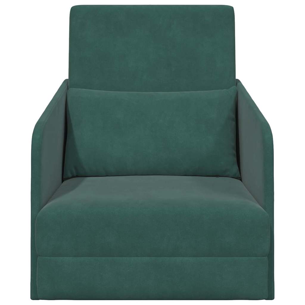 Sofa Bett Dunkelgrün 65 x 80 x 83 cm Samt