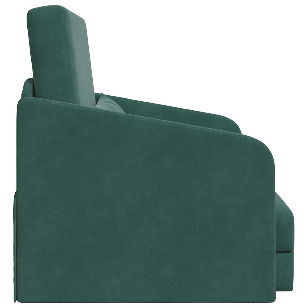 Sofa Bett Dunkelgrün 65 x 80 x 83 cm Samt