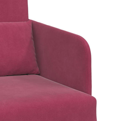 Sofa Bett Weinrot 65 x 80 x 83 cm Samt