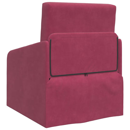 Sofa Bett Weinrot 65 x 80 x 83 cm Samt