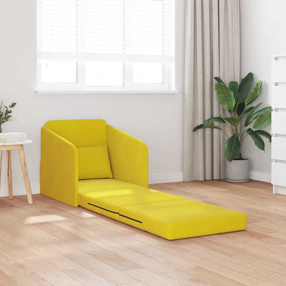Sofa Bett Gelb 65 x 80 x 83 cm Samt