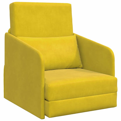 Sofa Bett Gelb 65 x 80 x 83 cm Samt