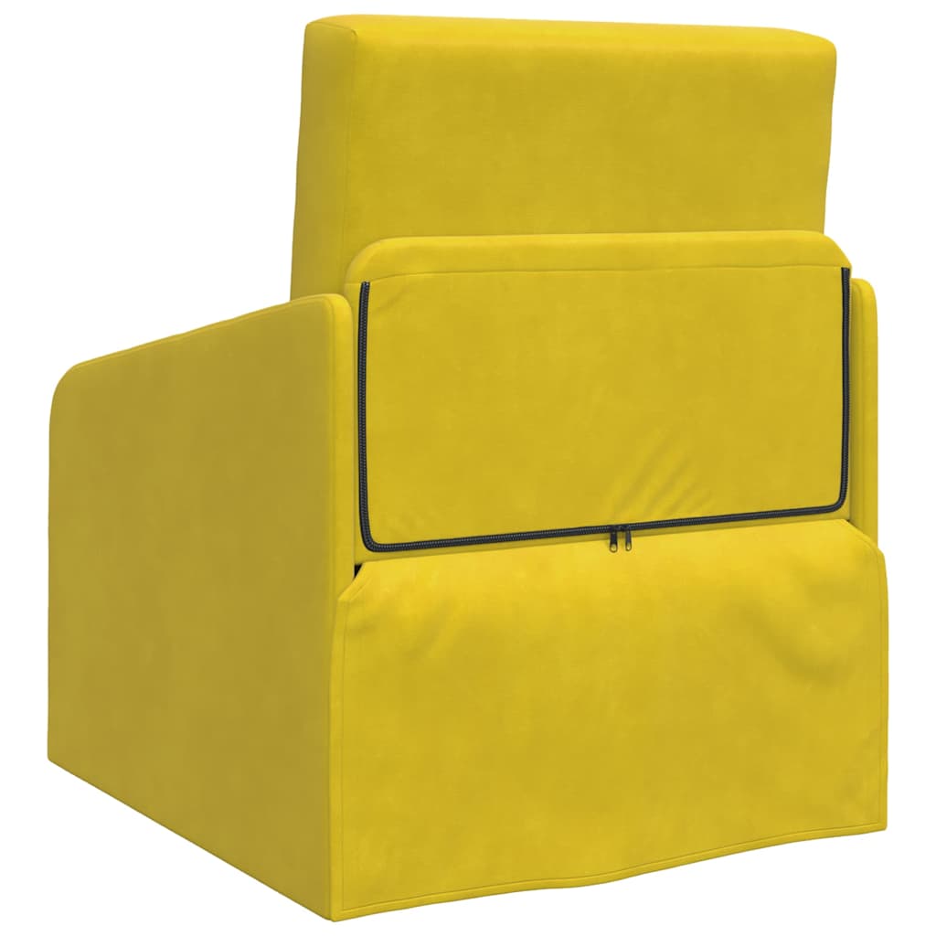 Sofa Bett Gelb 65 x 80 x 83 cm Samt