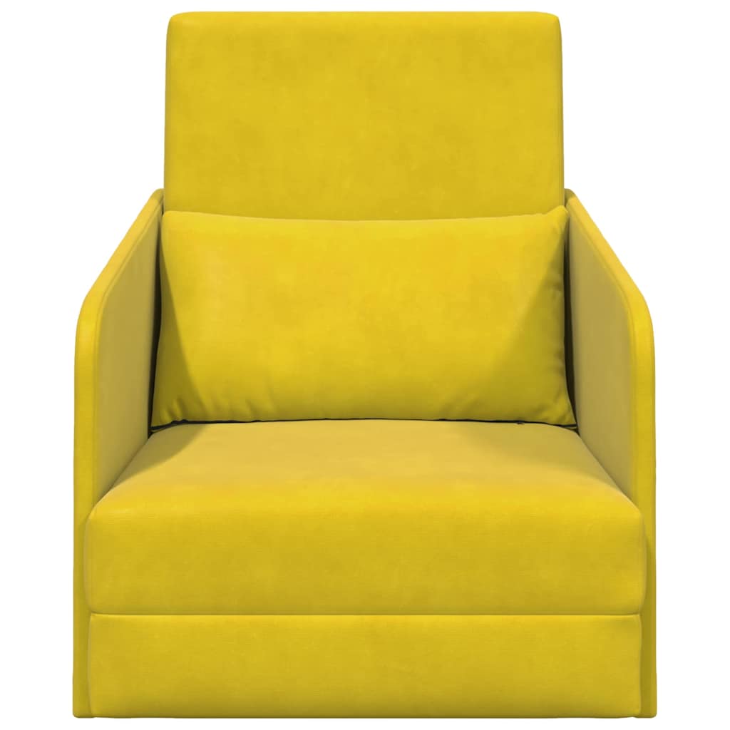 Sofa Bett Gelb 65 x 80 x 83 cm Samt