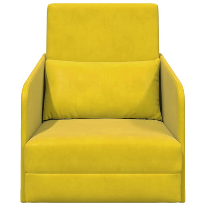 Sofa Bett Gelb 65 x 80 x 83 cm Samt