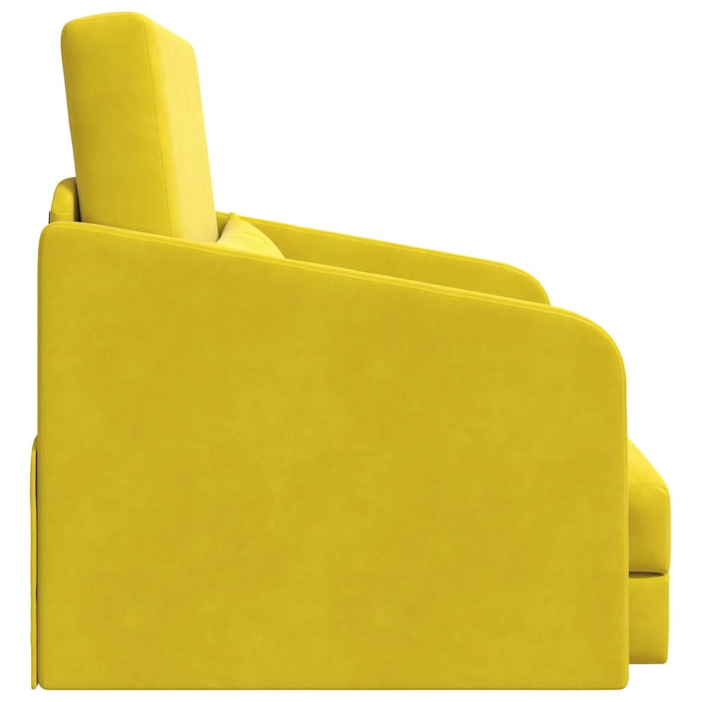 Sofa Bett Gelb 65 x 80 x 83 cm Samt