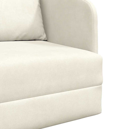 Sofa Bett Creme 65 x 80 x 83 cm Samt