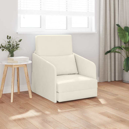 Sofa Bett Creme 65 x 80 x 83 cm Samt