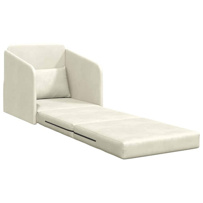 Sofa Bett Creme 65 x 80 x 83 cm Samt
