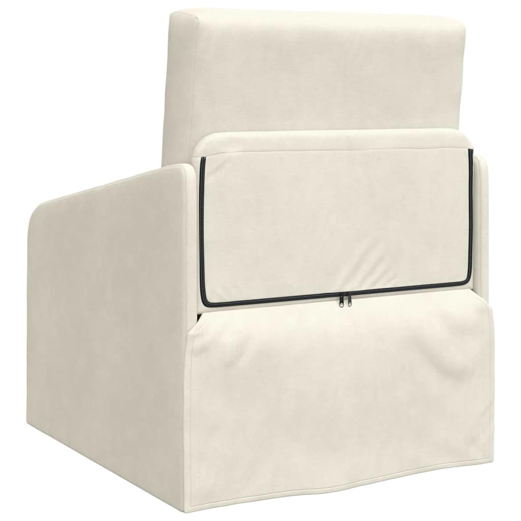 Sofa Bett Creme 65 x 80 x 83 cm Samt
