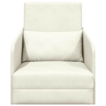 Sofa Bett Creme 65 x 80 x 83 cm Samt