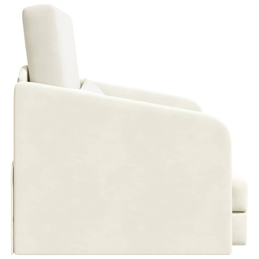 Sofa Bett Creme 65 x 80 x 83 cm Samt