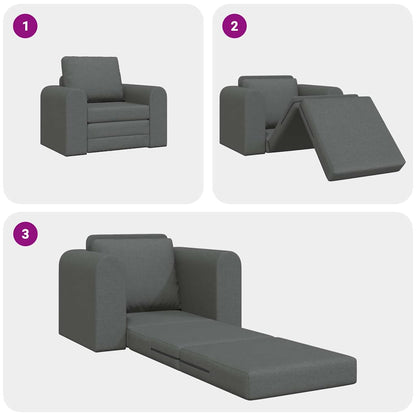 Sofa Bett Dunkelgrau 98 x 71 x 83 cm Stoff