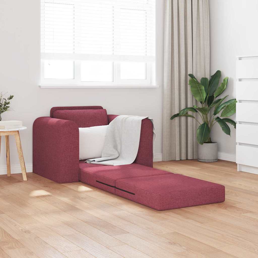 Sofa Bett Weinrot 98 x 71 x 83 cm Stoff