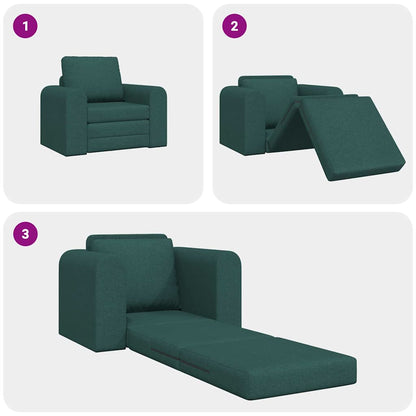 Sofa Bett Dunkelgrün 98 x 71 x 83 cm Stoff