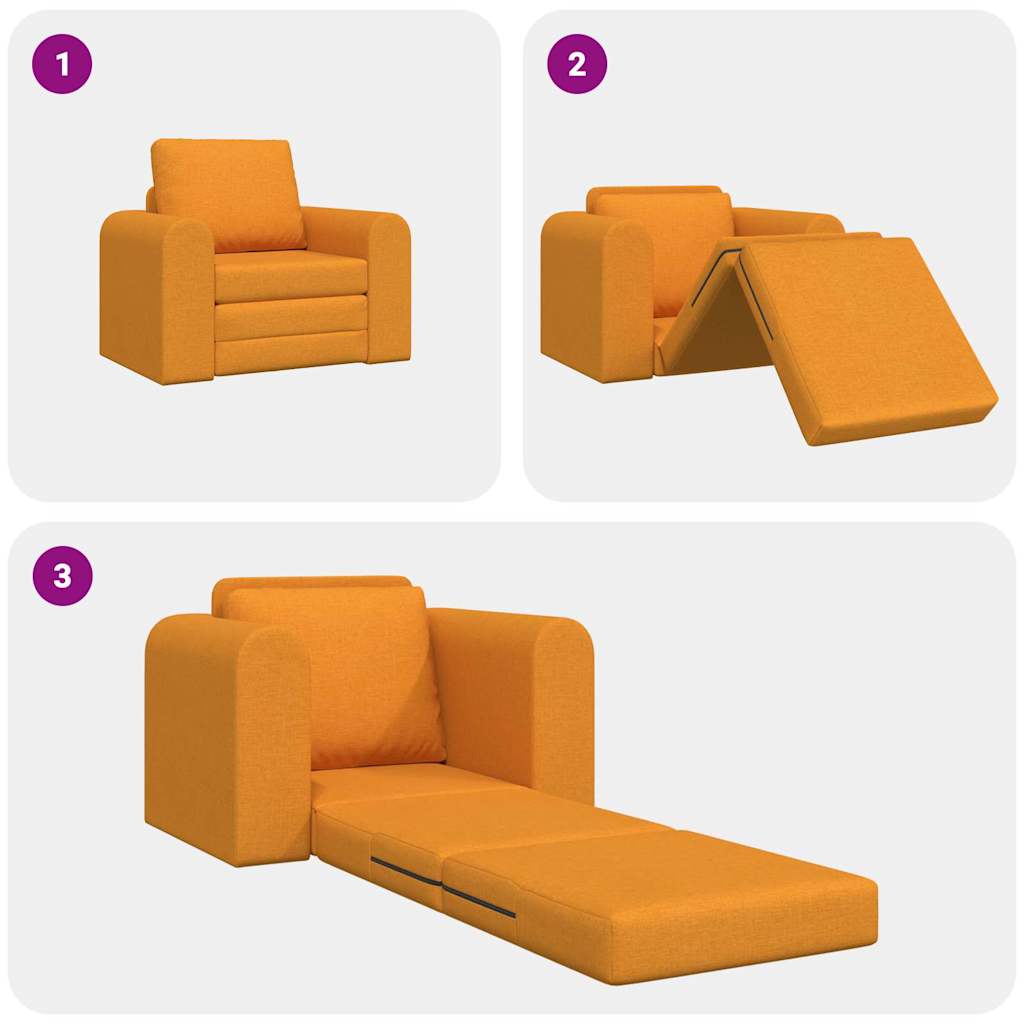 Sofa Bett Dunkelgelb 98 x 71 x 83 cm Stoff