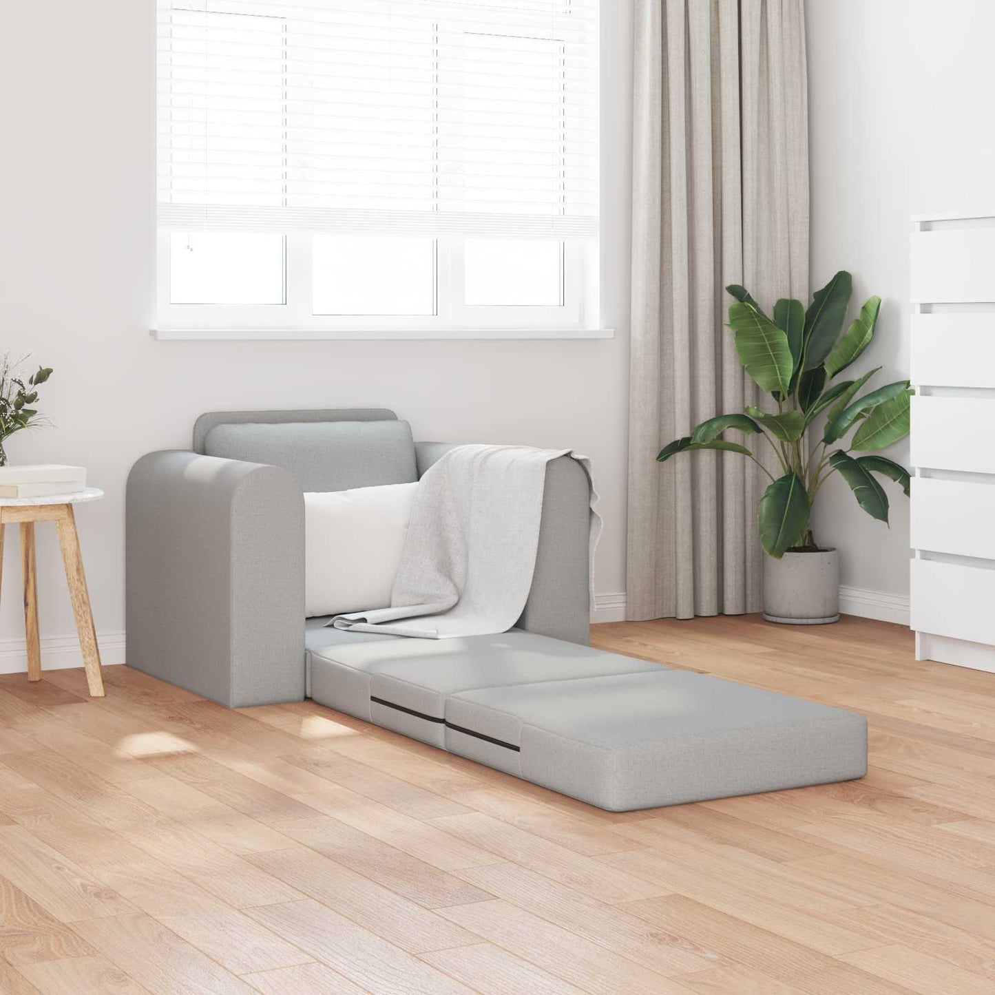 Schlafsofa Wolkengrau 98 x 71 x 83 cm Samt