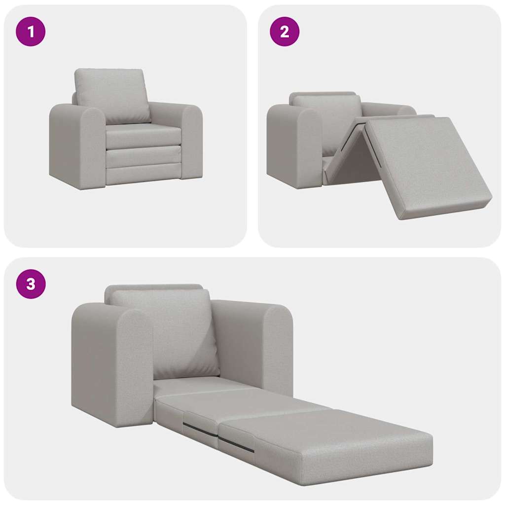 Sofa Bett Wolken-Grau 98 x 71 x 83 cm Stoff
