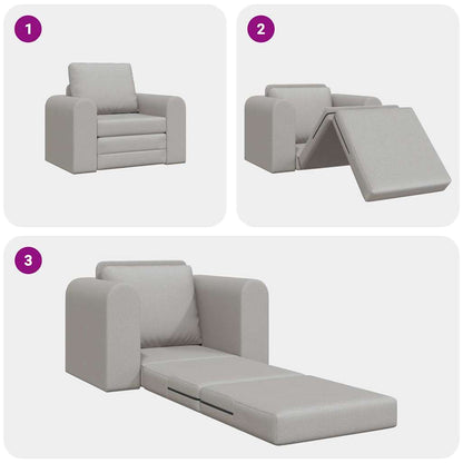 Sofa Bett Wolken-Grau 98 x 71 x 83 cm Stoff