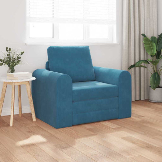 Sofa Bett Blau 98 x 71 x 83 cm Samt
