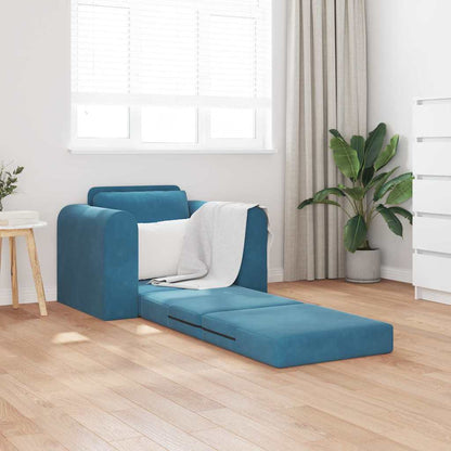 Sofa Bett Blau 98 x 71 x 83 cm Samt