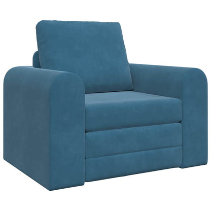 Sofa Bett Blau 98 x 71 x 83 cm Samt