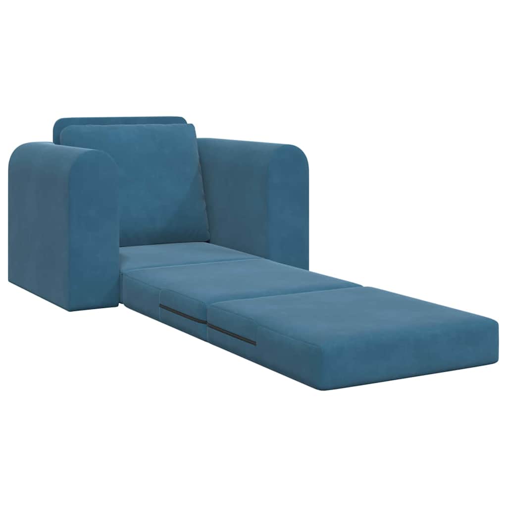 Sofa Bett Blau 98 x 71 x 83 cm Samt