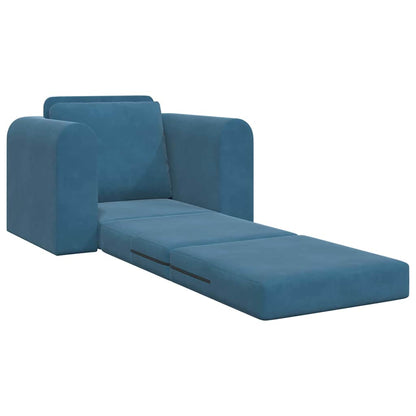 Sofa Bett Blau 98 x 71 x 83 cm Samt
