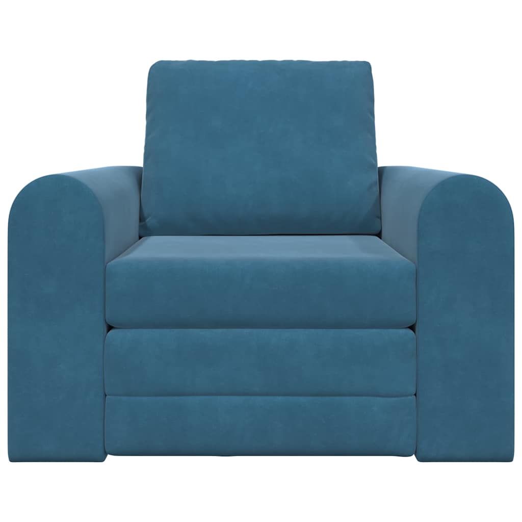 Sofa Bett Blau 98 x 71 x 83 cm Samt