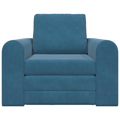 Sofa Bett Blau 98 x 71 x 83 cm Samt