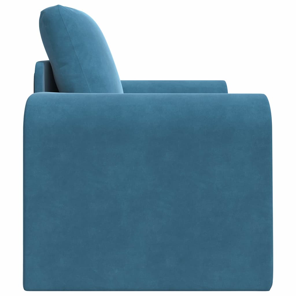 Sofa Bett Blau 98 x 71 x 83 cm Samt