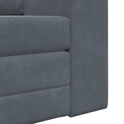 Sofa Bett Dunkelgrau 98 x 71 x 83 cm Samt