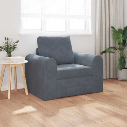 Sofa Bett Dunkelgrau 98 x 71 x 83 cm Samt