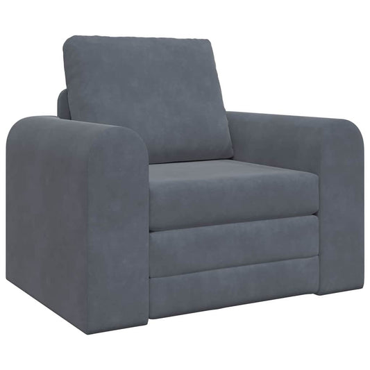 Sofa Bett Dunkelgrau 98 x 71 x 83 cm Samt