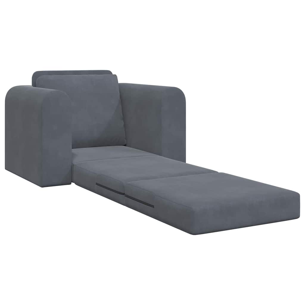 Sofa Bett Dunkelgrau 98 x 71 x 83 cm Samt