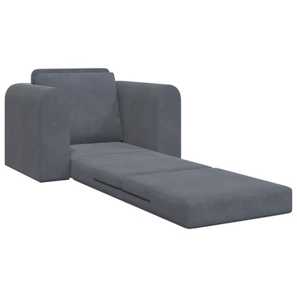 Sofa Bett Dunkelgrau 98 x 71 x 83 cm Samt