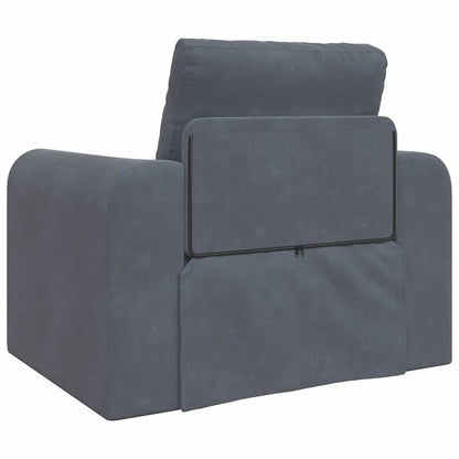 Sofa Bett Dunkelgrau 98 x 71 x 83 cm Samt