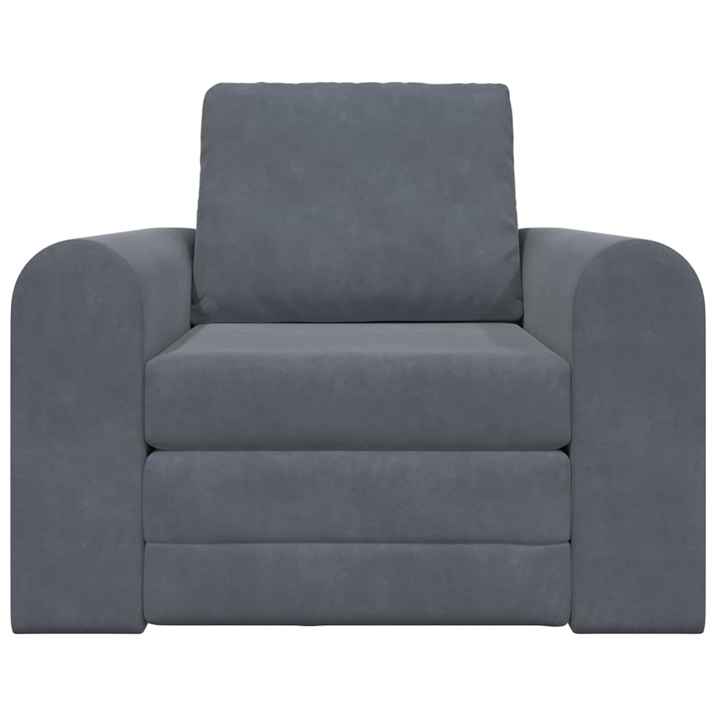 Sofa Bett Dunkelgrau 98 x 71 x 83 cm Samt