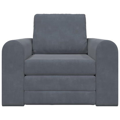 Sofa Bett Dunkelgrau 98 x 71 x 83 cm Samt