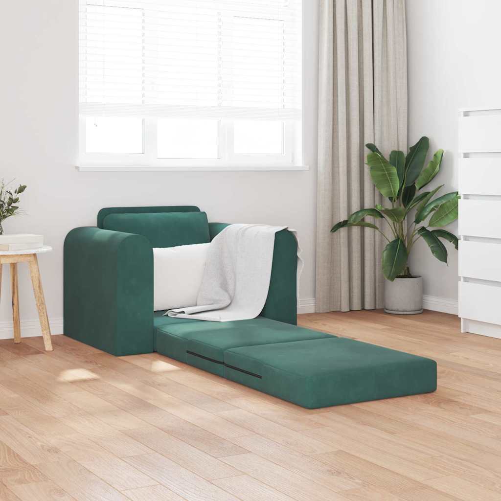 Sofa Bett Dunkelgrün 98 x 71 x 83 cm Samt