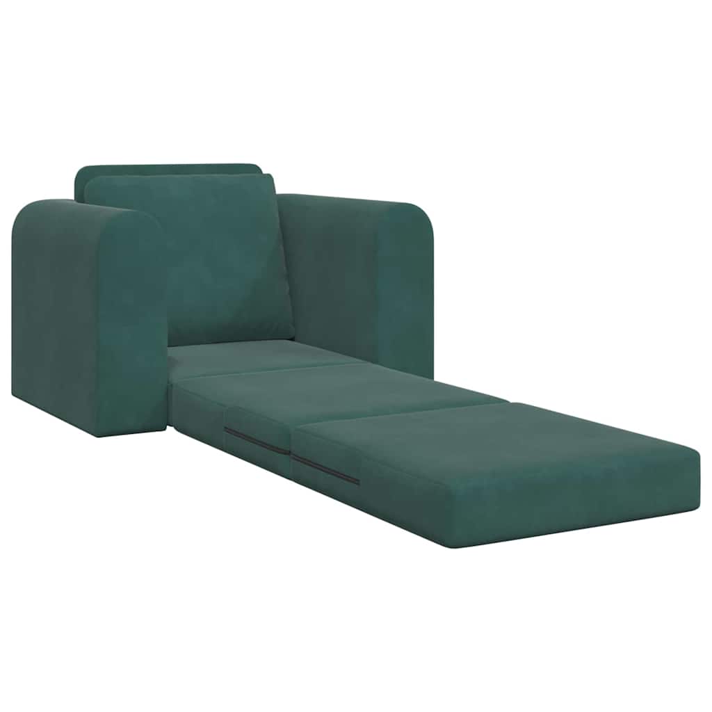 Sofa Bett Dunkelgrün 98 x 71 x 83 cm Samt