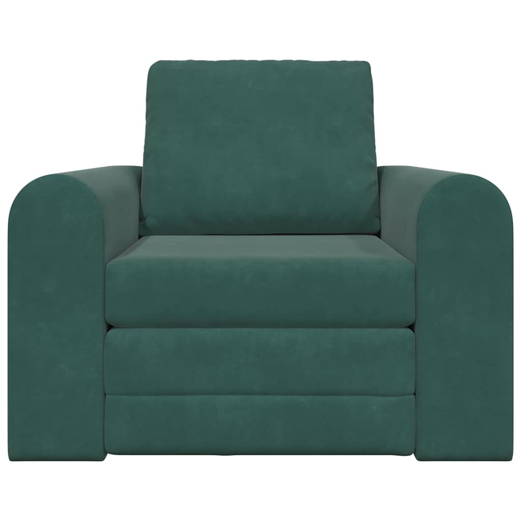 Sofa Bett Dunkelgrün 98 x 71 x 83 cm Samt