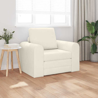 Sofa Bett Creme 98 x 71 x 83 cm Samt